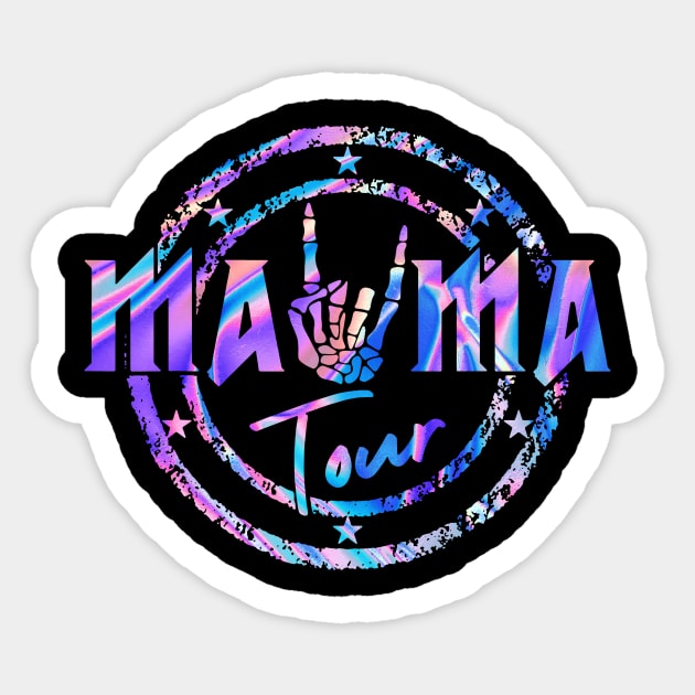 The Motherhood Tour, Some Days It Rocks Me, Mama Skeleton, Funny Mama Tour (2 Sided) Sticker by kumikoatara